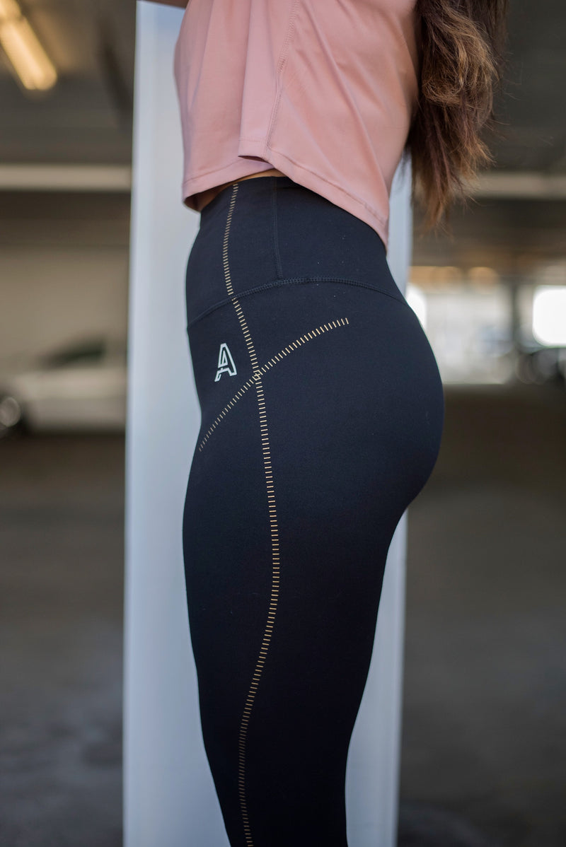 Route 15 High Waisted Workout Leggings for Women. 4 Way Stretch